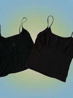 Brandy Melville Black Spaghetti Strap Camisole Duo